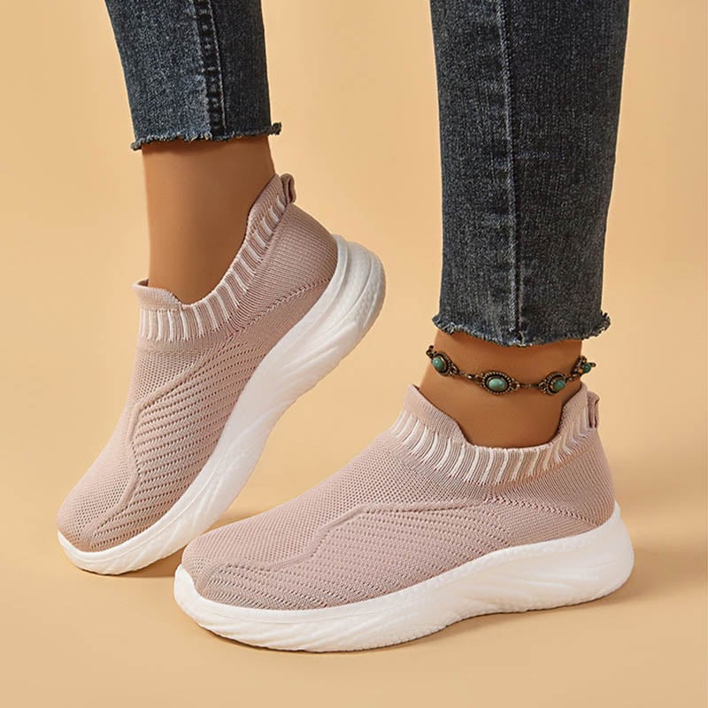 Chloe - Casual Women's Comfort Slip On Shoes with Sock Fit and Cushioned Sole