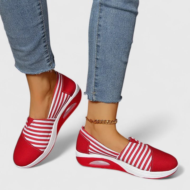 Eleanor - Minimalist Orthopedic Shoes for Women with Striped Design