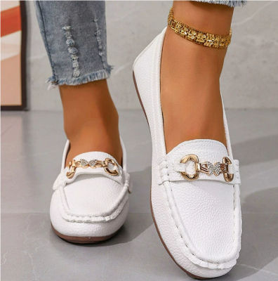 Ella - Classic Comfort Loafers for Women with Chain-Link Buckle