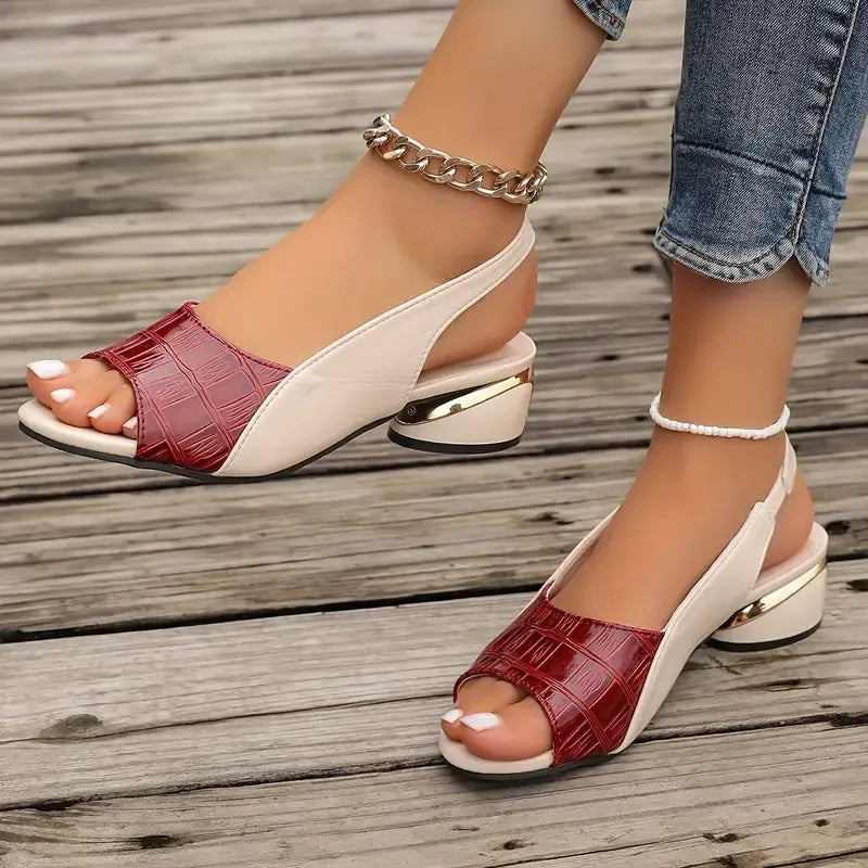 Freya - Chic Women's Orthopedic Sandals with Peep Toe and Slingback Strap