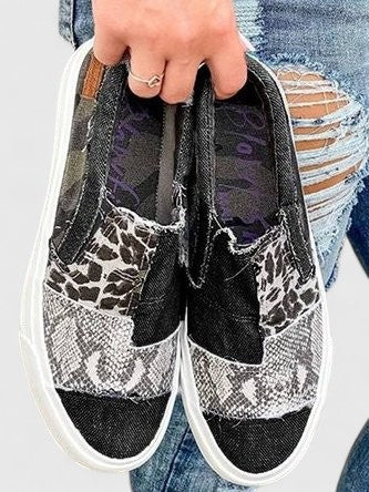 Marina - Trendy Women's Orthopedic Loafers with Patchwork Print and Slip-On Design