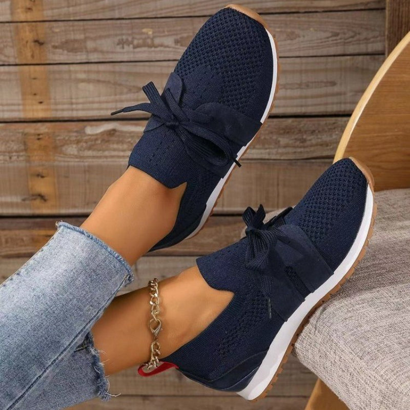 Tilly - Relaxed Women's Orthopedic Trainers with Bow Lace Detail and Cushioned Sole