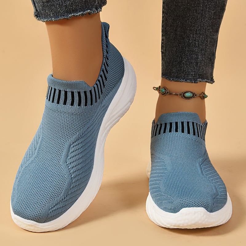 Chloe - Casual Women's Comfort Slip On Shoes with Sock Fit and Cushioned Sole
