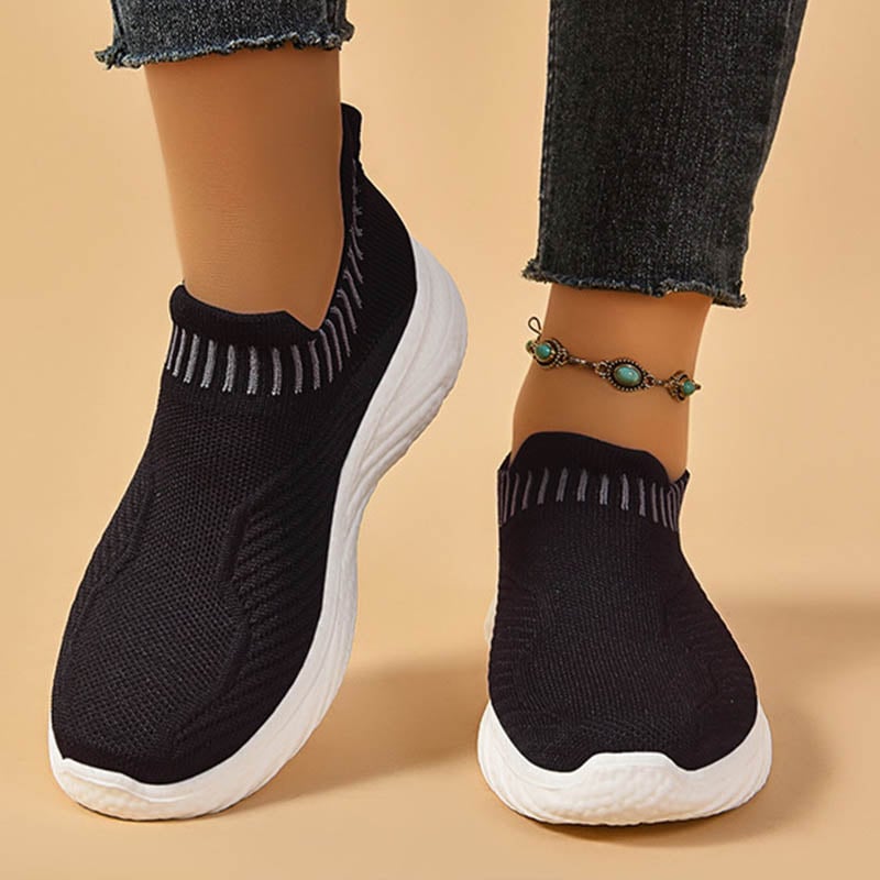 Chloe - Casual Women's Comfort Slip On Shoes with Sock Fit and Cushioned Sole