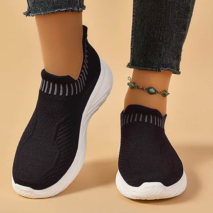 Chloe - Casual Women's Comfort Slip On Shoes with Sock Fit and Cushioned Sole