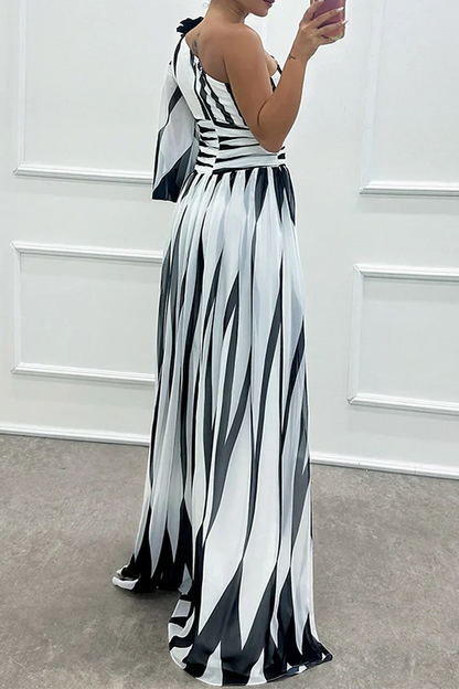 Chloe - Glamorous Women's Wedding Guest Maxi Dress with One Shoulder and Front Split