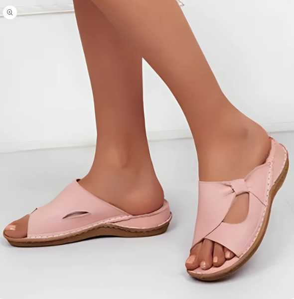 Daisy - Casual Women's Orthopedic Sandals with Knot Detail and Cushioned Wedge