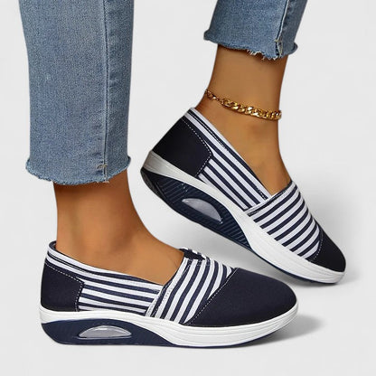 Eleanor - Minimalist Orthopedic Shoes for Women with Striped Design