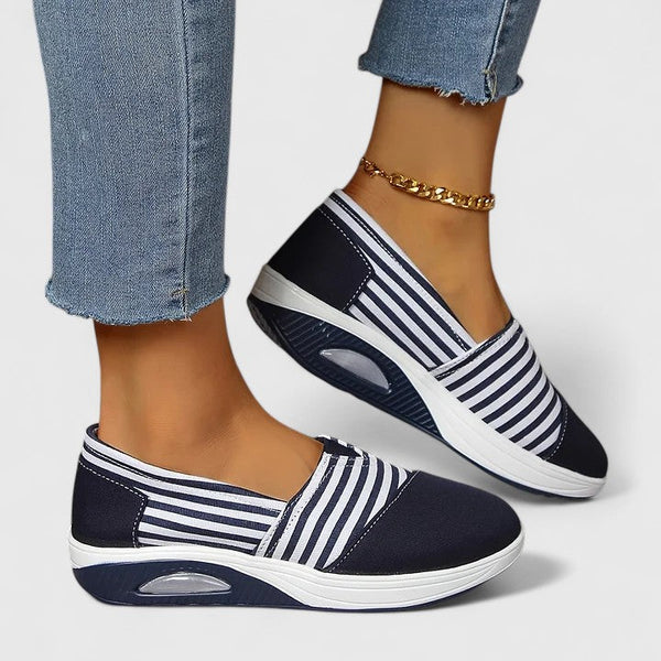 Eleanor - Minimalist Orthopedic Shoes for Women with Striped Design