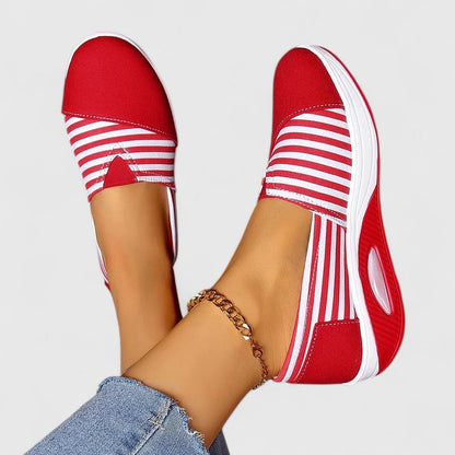 Eleanor - Minimalist Orthopedic Shoes for Women with Striped Design