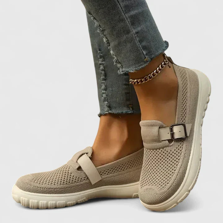 Emily - Casual Women's Orthopedic Loafers with Buckle Strap Detail