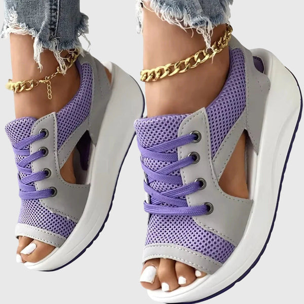 Emily - Modern Orthopedic Sandals for Women with Lace-Up Mesh Design
