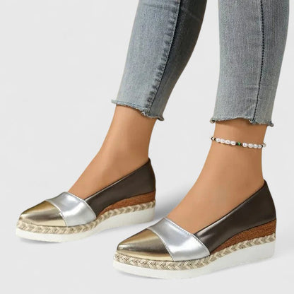Esther - Boho Women's Orthopedic Loafers with Pointed Toe and Wedge Platform