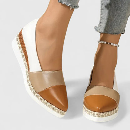 Esther - Boho Women's Orthopedic Loafers with Pointed Toe and Wedge Platform