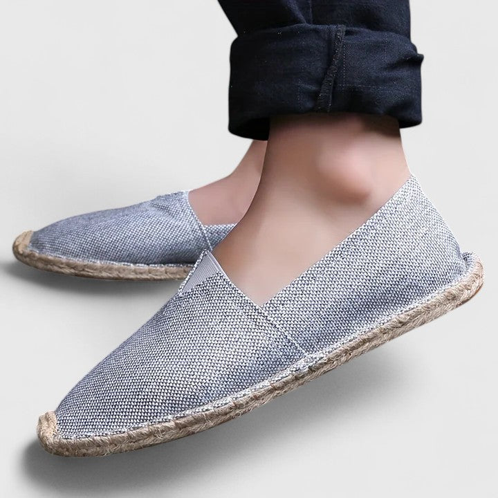 Evie - Vintage Women's Summer Comfort Loafers with Woven Trim and Slip-On Fit