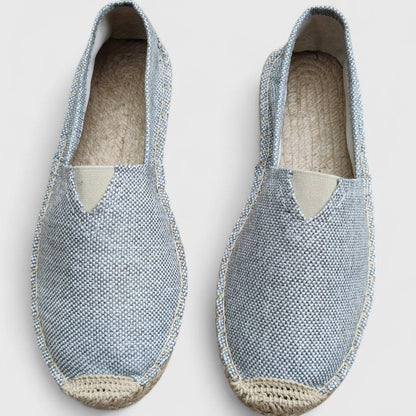 Evie - Vintage Women's Summer Comfort Loafers with Woven Trim and Slip-On Fit