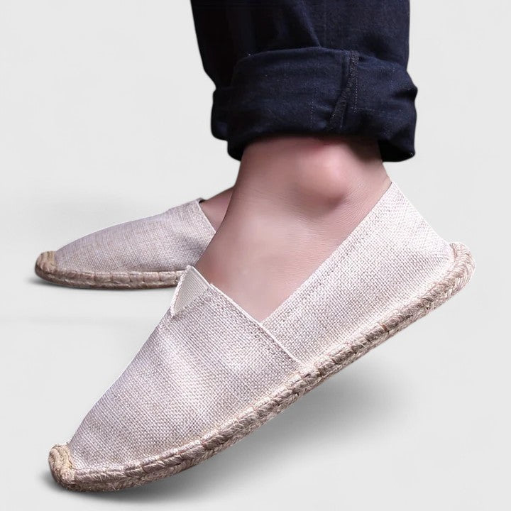 Evie - Vintage Women's Summer Comfort Loafers with Woven Trim and Slip-On Fit