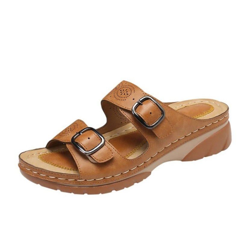Florence - Casual Orthopedic Sandals for Women with Double Buckle Straps
