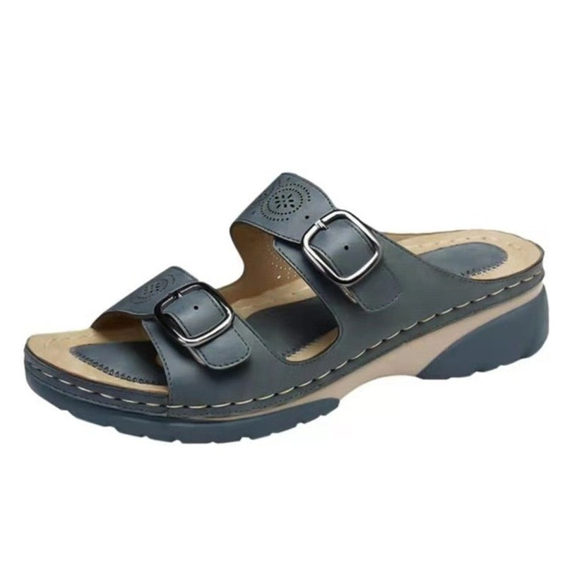 Florence - Casual Orthopedic Sandals for Women with Double Buckle Straps