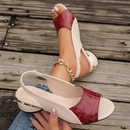 Freya - Chic Women's Orthopedic Sandals with Peep Toe and Slingback Strap