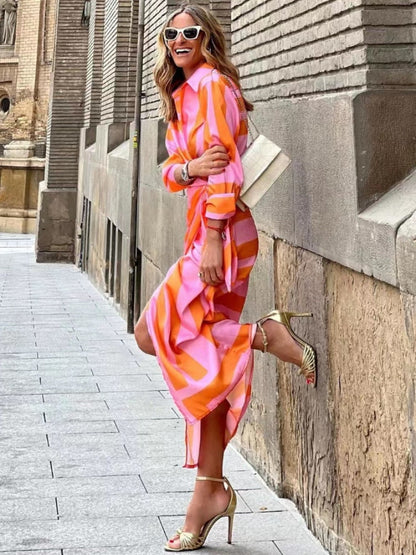 Freya - Chic Women's Summer Wrap Dress with Collar Detail and Ruched Waist