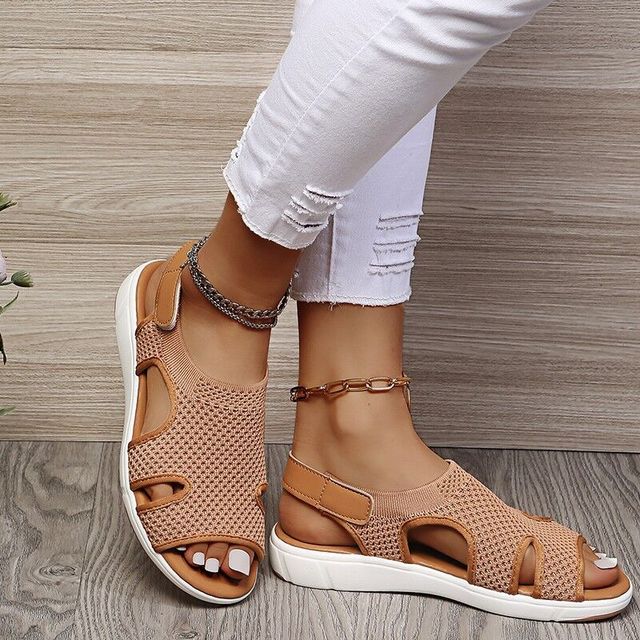 Hannah - Casual Women's Orthopedic Sandals with Adjustable Strap and Cutouts