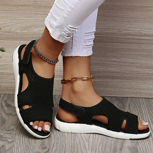 Hannah - Casual Women's Orthopedic Sandals with Adjustable Strap and Cutouts