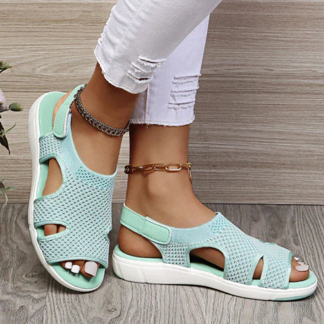 Hannah - Casual Women's Orthopedic Sandals with Adjustable Strap and Cutouts