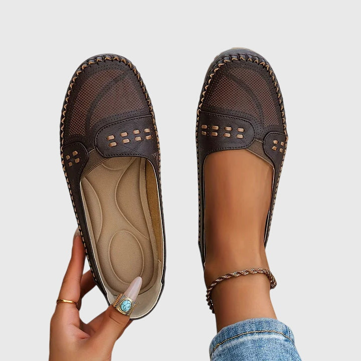 Imogen - Relaxed Women's Orthopedic Loafers with Perforated Detail and Cushioned Footbed