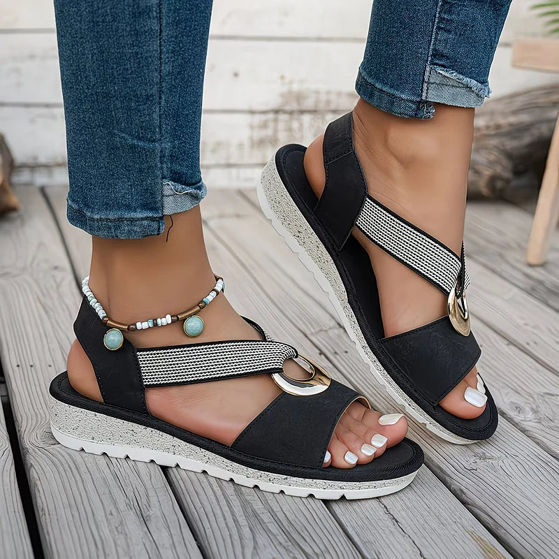 Isla - Boho Women's Orthopedic Sandals with Crisscross Strap Detail