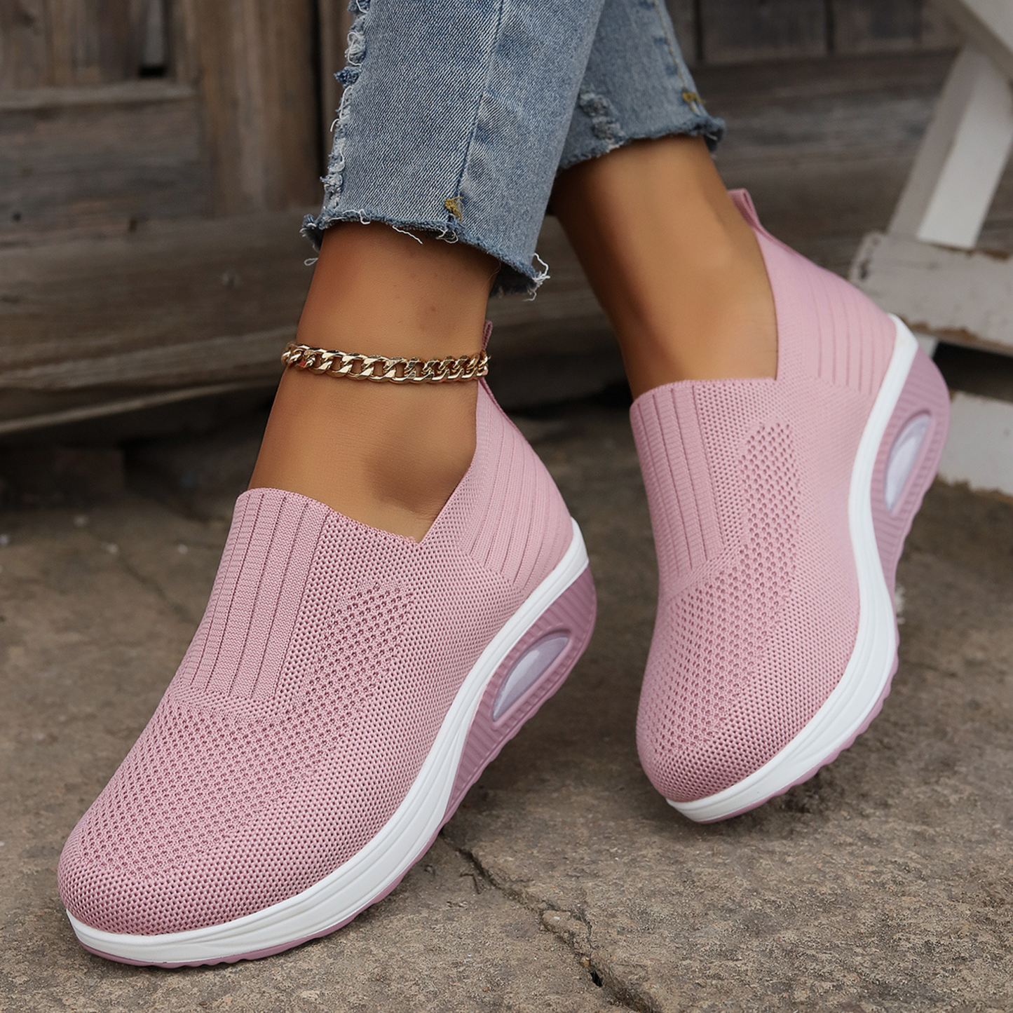 Ivy - Casual Women's Orthopedic Slip On Shoes with Air Cushion Sole and Stretch Fit