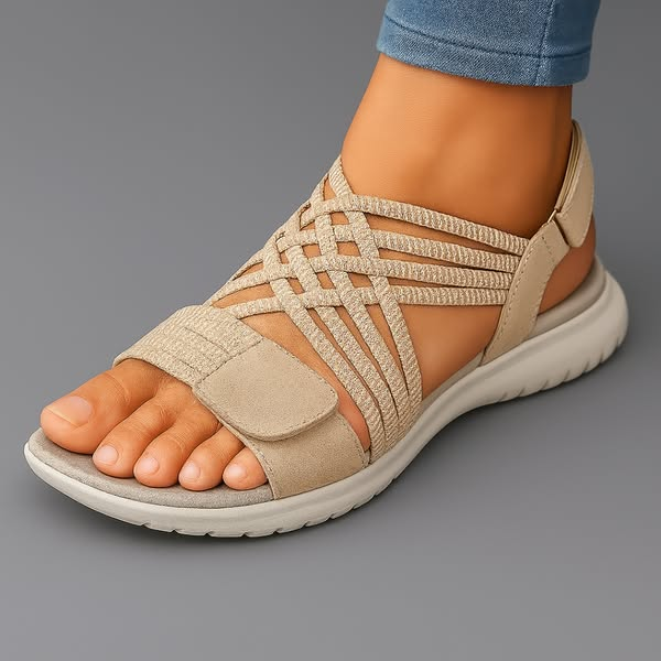 Margot - Boho Women's Orthopedic Sandals with Woven Straps and Cushioned Sole