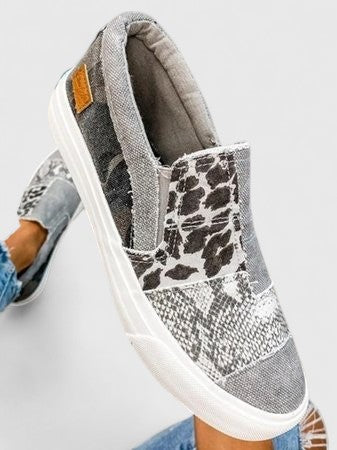 Marina - Trendy Women's Orthopedic Loafers with Patchwork Print and Slip-On Design
