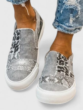 Marina - Trendy Women's Orthopedic Loafers with Patchwork Print and Slip-On Design