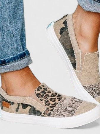 Marina - Trendy Women's Orthopedic Loafers with Patchwork Print and Slip-On Design