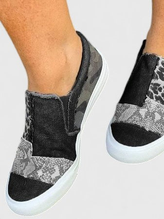 Marina - Trendy Women's Orthopedic Loafers with Patchwork Print and Slip-On Design