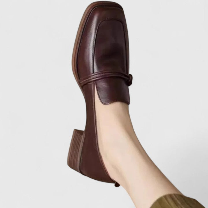 Octavia - Smart Women's Orthopedic Loafers with Square Toe and Block Heel