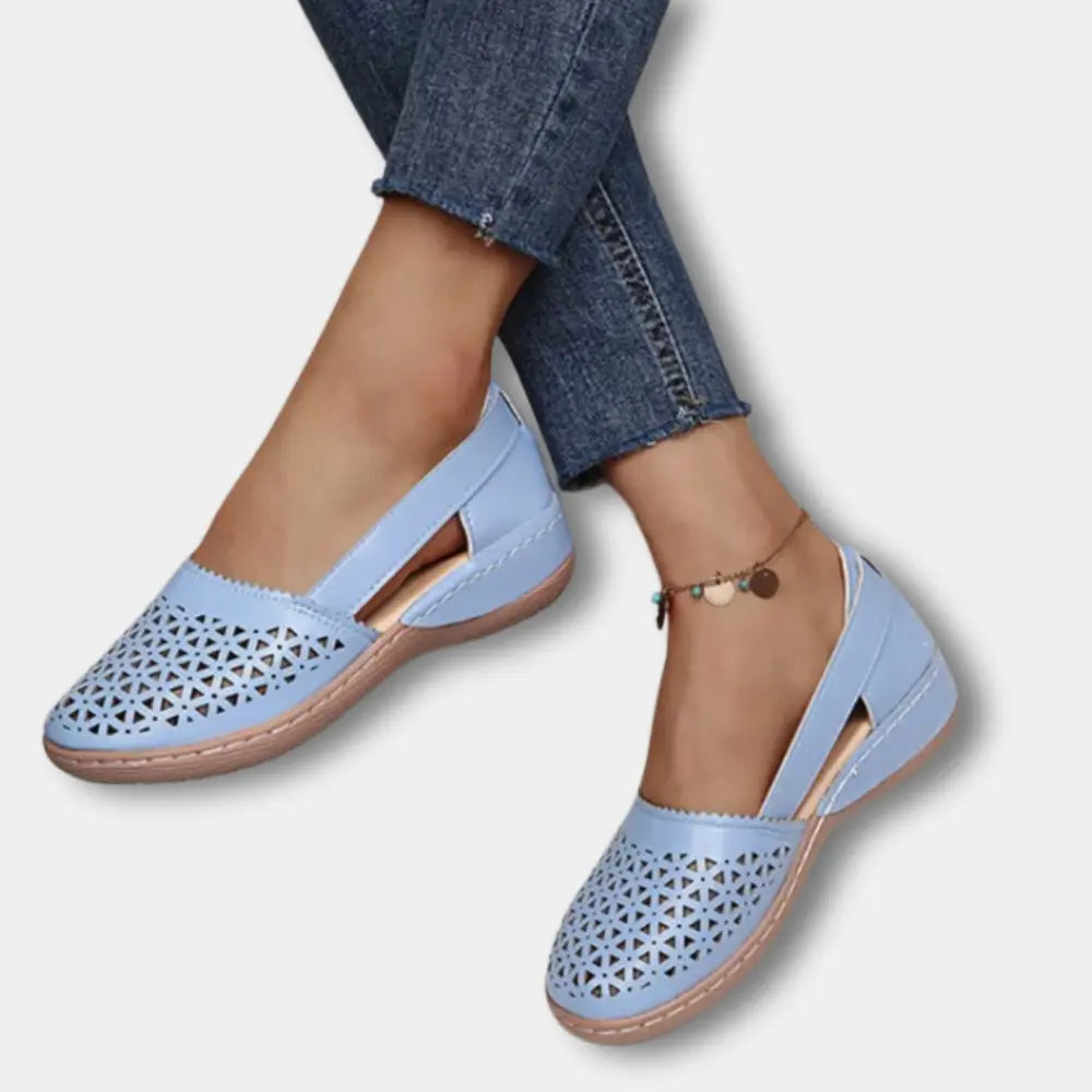Poppy - Casual Women's Orthopedic Ballet Flats with Laser Cutout Detail