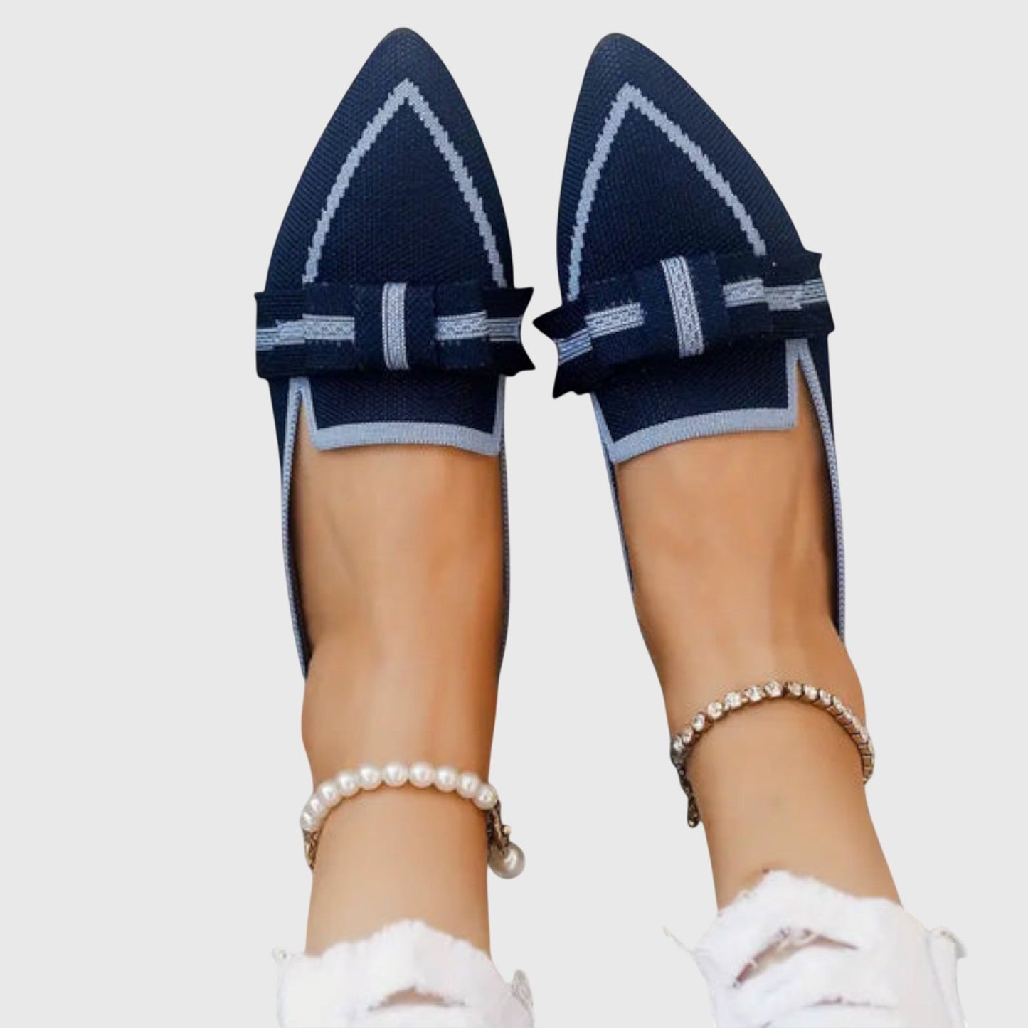 Rosie - Chic Women's Orthopedic Loafers with Pointed Toe and Bow Trim