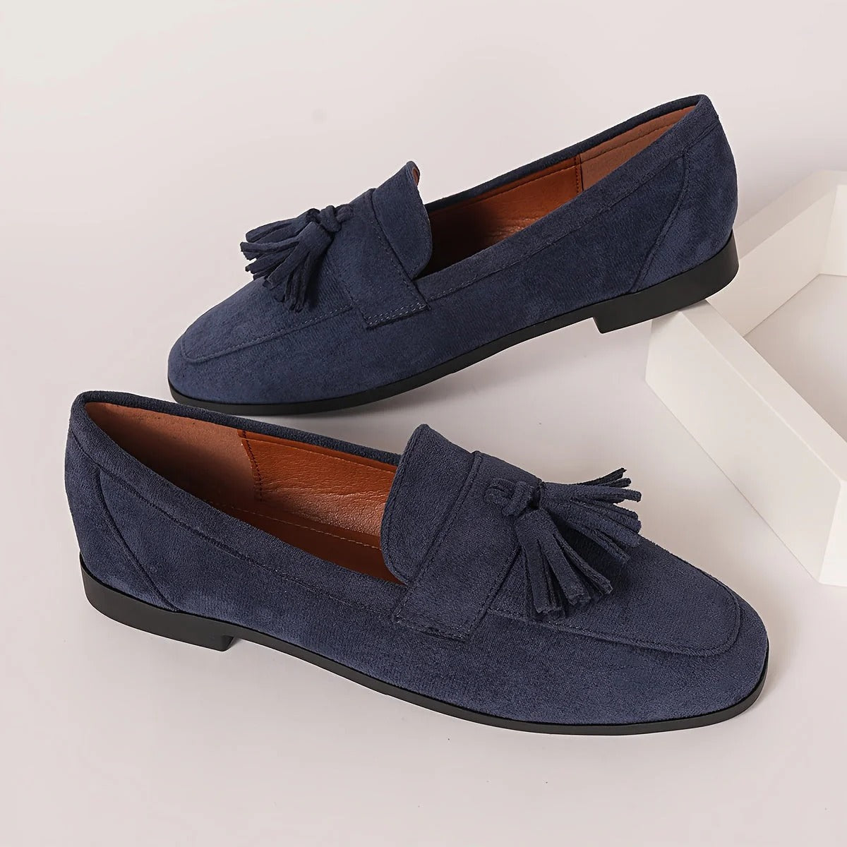Sophie - Preppy Women's Comfort Loafers with Tassel Detail and Flat Sole