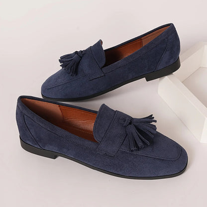 Sophie - Preppy Women's Comfort Loafers with Tassel Detail and Flat Sole