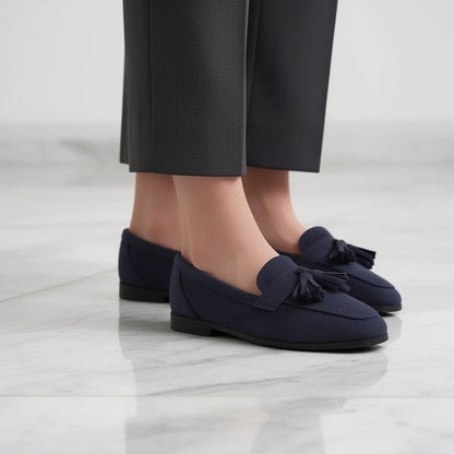 Sophie - Preppy Women's Comfort Loafers with Tassel Detail and Flat Sole