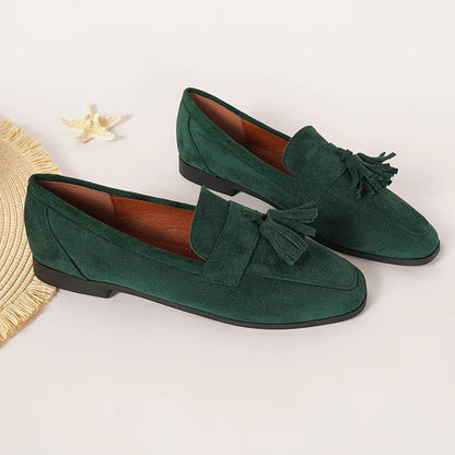 Sophie - Preppy Women's Comfort Loafers with Tassel Detail and Flat Sole