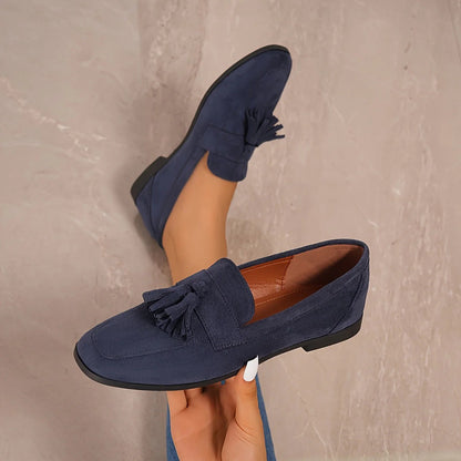 Sophie - Preppy Women's Comfort Loafers with Tassel Detail and Flat Sole