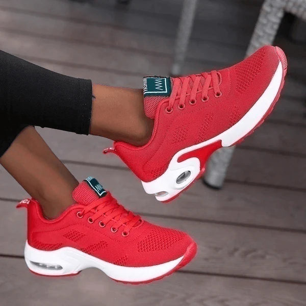 Tara - Casual Women's Comfort Trainers with Air Cushion Heel and Breathable Knitted Upper