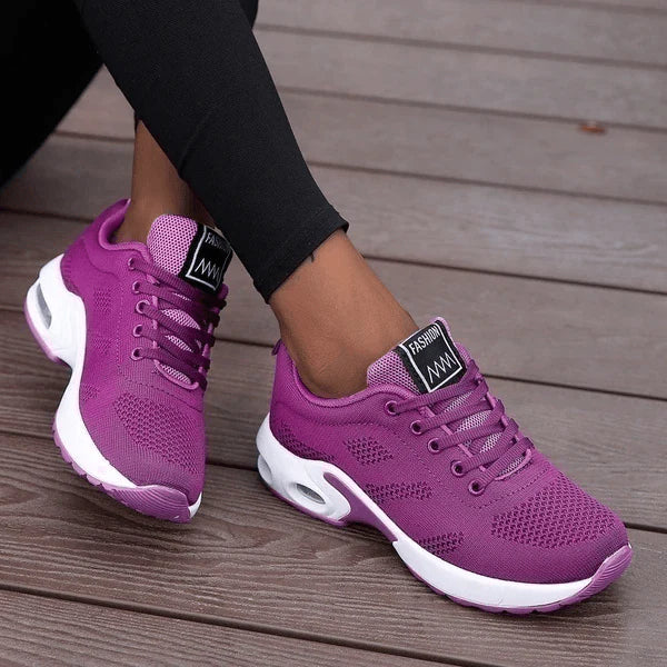 Tara - Casual Women's Comfort Trainers with Air Cushion Heel and Breathable Knitted Upper
