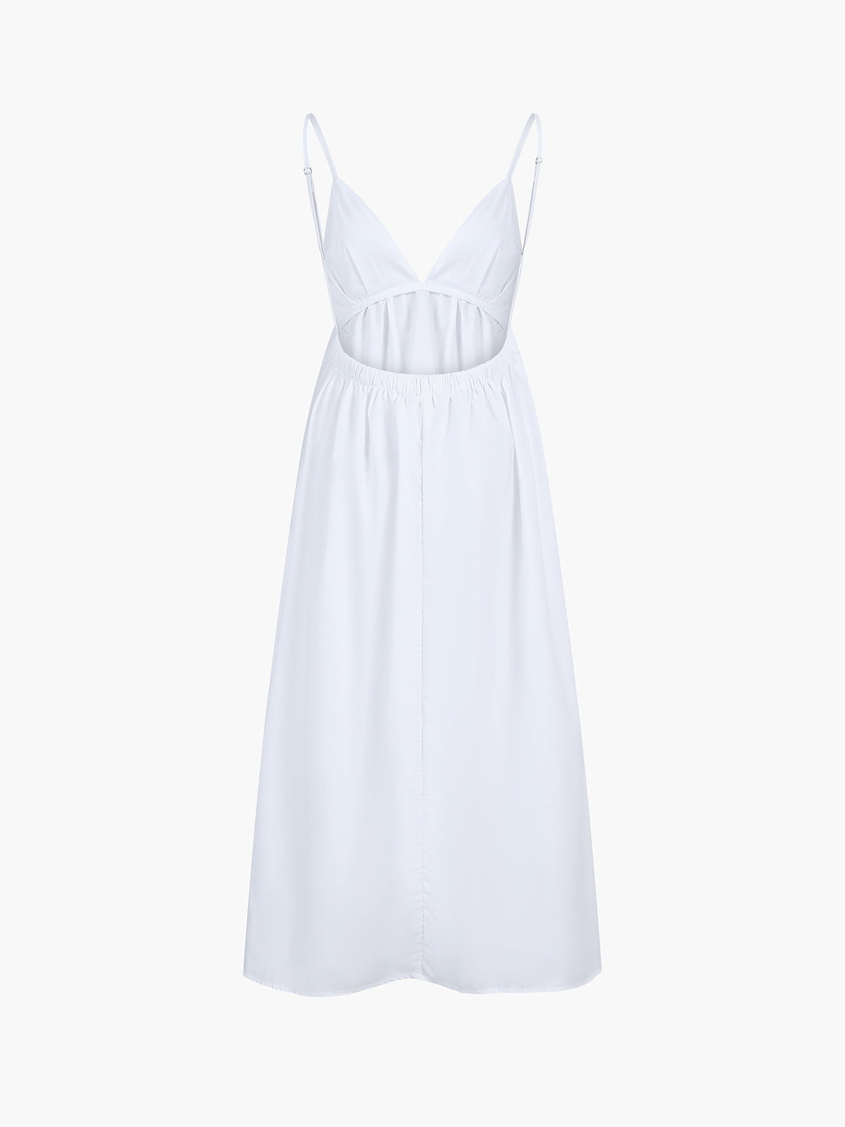 Willow - Casual Women's Maxi Dress with V Neck and Cut Out Waist Detail